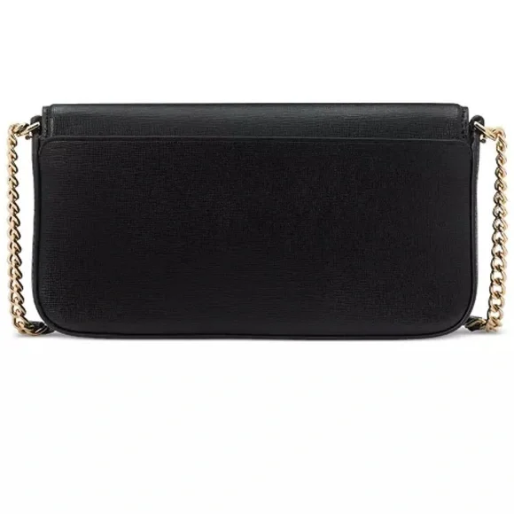 Kate Spade nwt black Devin Saffiano Fold Flap Crossbody Bag - Picture 5 of 6